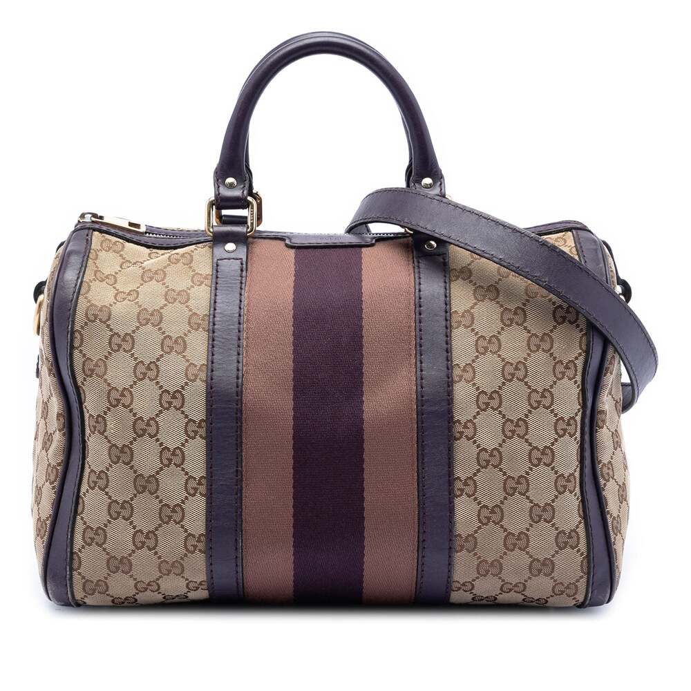 Gucci Vintage Web Boston Bag Gg Canvas #275214G81B